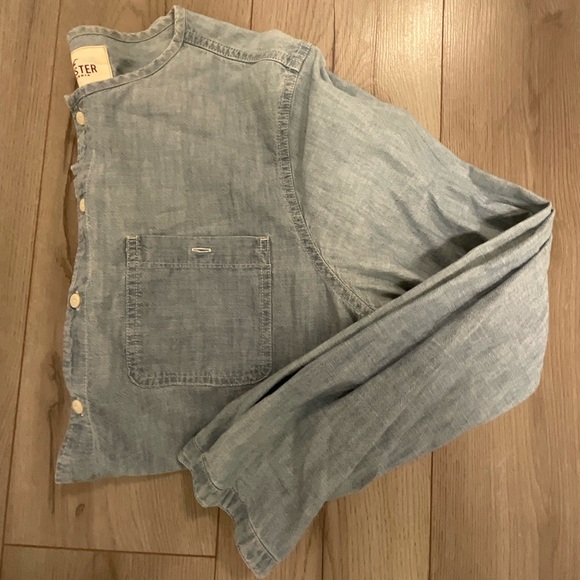 Hollister Collarless Button Down Shirt - Picture 2 of 2